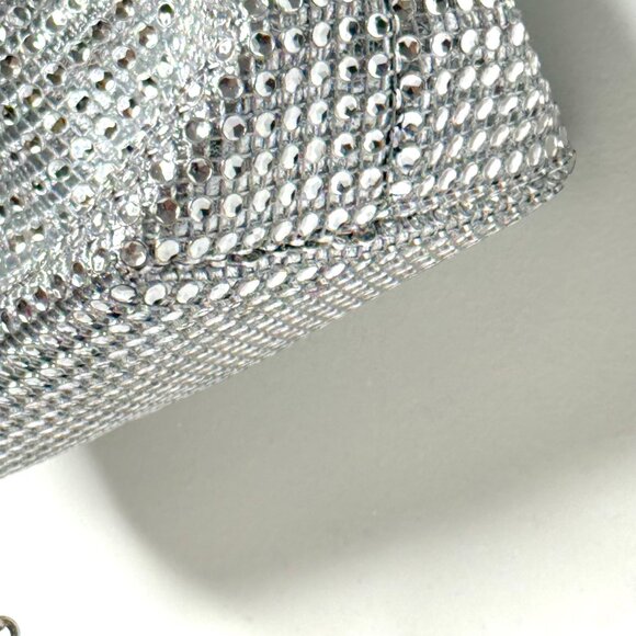 Dazzling Evening Party Cocktail Rhinestones Crystals Top Handle Bucket Bag - Picture 6 of 7